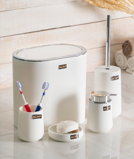 Acar Akrilik Sallama Kapak 5 Parça Banyo Set