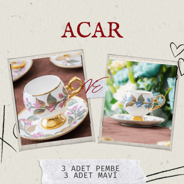 ACAR ORVILLE KARIŞIK RENK FİNCAN TAKIMI